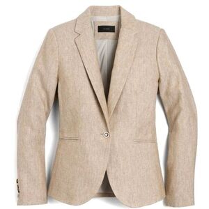 J. Crew Beige and White Striped Fabric